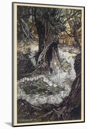 Dancing in Wood-Arthur Rackham-Mounted Photographic Print