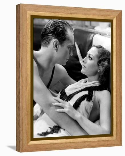 DANCING LADY, 1933 directed by ROBERT Z. LEONARD Franchot Tone and Joan Crawford (b/w photo)-null-Framed Stretched Canvas