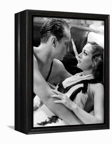 DANCING LADY, 1933 directed by ROBERT Z. LEONARD Franchot Tone and Joan Crawford (b/w photo)-null-Framed Stretched Canvas