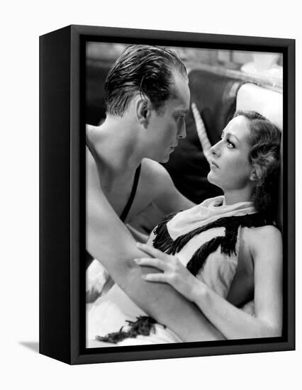 DANCING LADY, 1933 directed by ROBERT Z. LEONARD Franchot Tone and Joan Crawford (b/w photo)-null-Framed Stretched Canvas