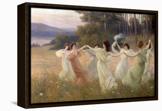 Dancing Maidens-Leopold Franz Kowalsky-Framed Premier Image Canvas