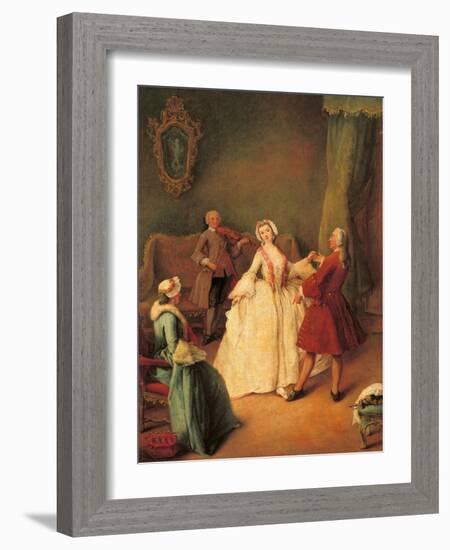 Dancing Master-Pietro Longhi-Framed Art Print