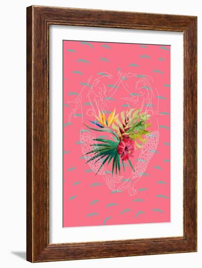 Dancing Mermaids-null-Framed Premium Giclee Print