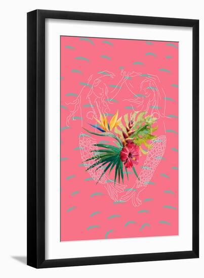 Dancing Mermaids-null-Framed Premium Giclee Print