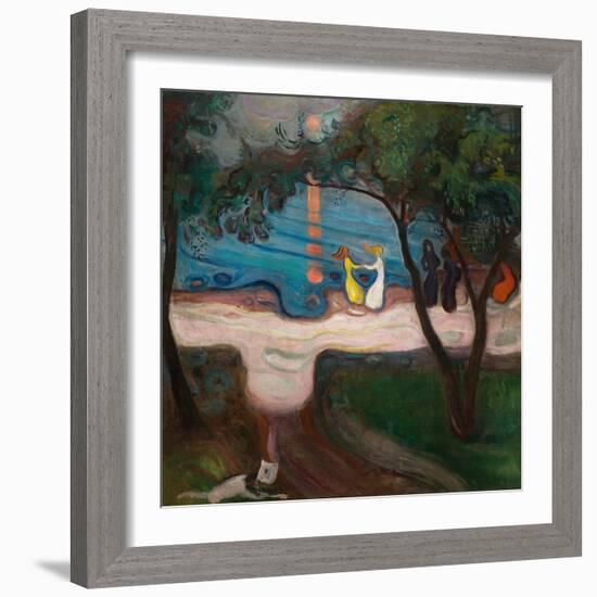 Dancing on the Shore-Edvard Munch-Framed Giclee Print