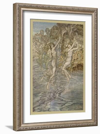 Dancing on Water-Arthur Rackham-Framed Art Print