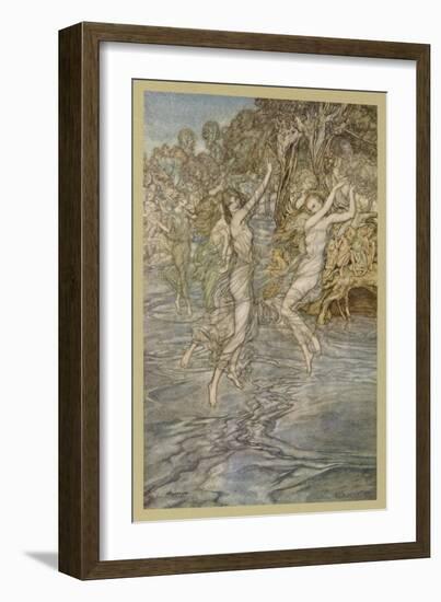 Dancing on Water-Arthur Rackham-Framed Art Print