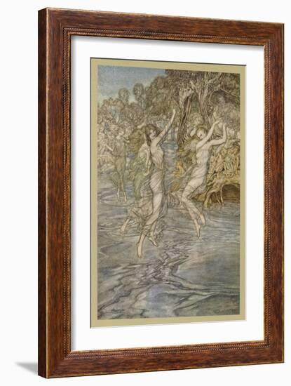 Dancing on Water-Arthur Rackham-Framed Art Print