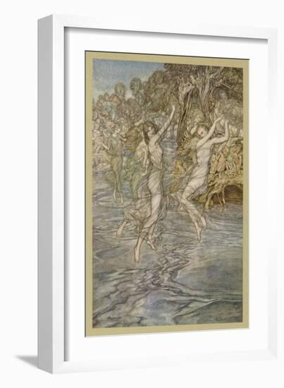 Dancing on Water-Arthur Rackham-Framed Art Print