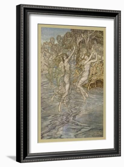 Dancing on Water-Arthur Rackham-Framed Art Print