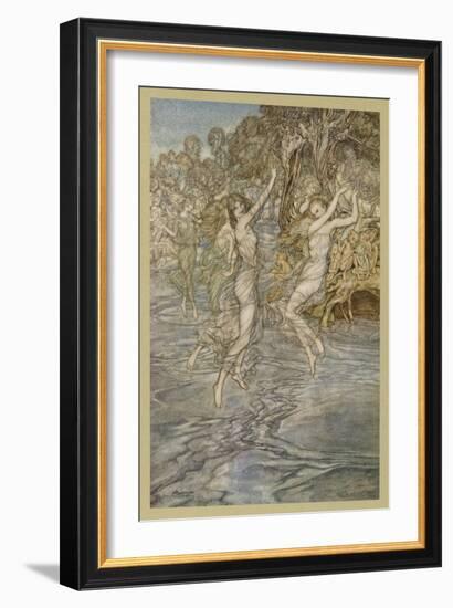 Dancing on Water-Arthur Rackham-Framed Art Print