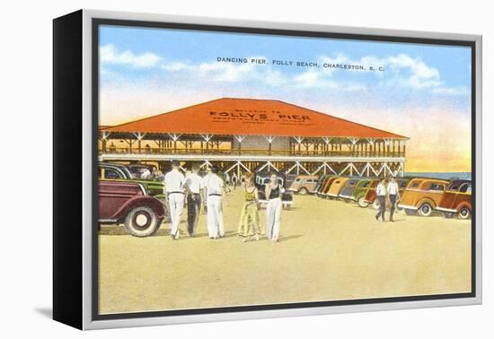 Dancing Pier, Folly Beach, Charleston, South Carolina-null-Framed Stretched Canvas