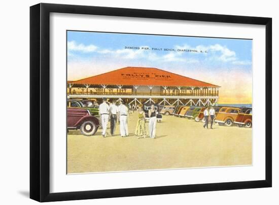 Dancing Pier, Folly Beach, Charleston, South Carolina-null-Framed Art Print