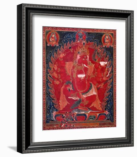 Dancing Red Ganapati of the Three Red Deities, 15-16th c-Unknown-Framed Art Print