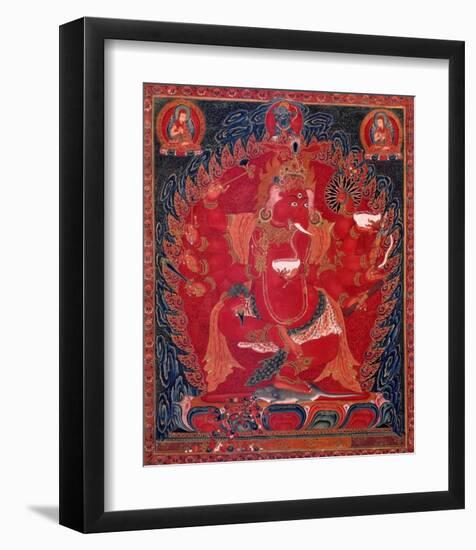 Dancing Red Ganapati of the Three Red Deities, 15-16th c-Unknown-Framed Art Print