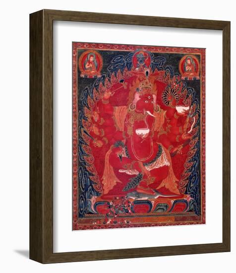 Dancing Red Ganapati of the Three Red Deities, 15-16th c-Unknown-Framed Art Print