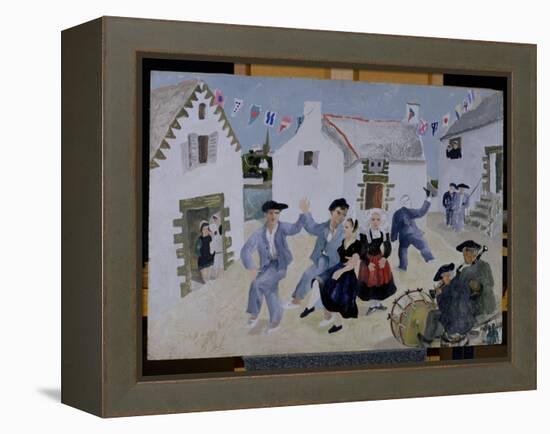 Dancing Sailors, Brittany, 1930-Christopher Wood-Framed Premier Image Canvas