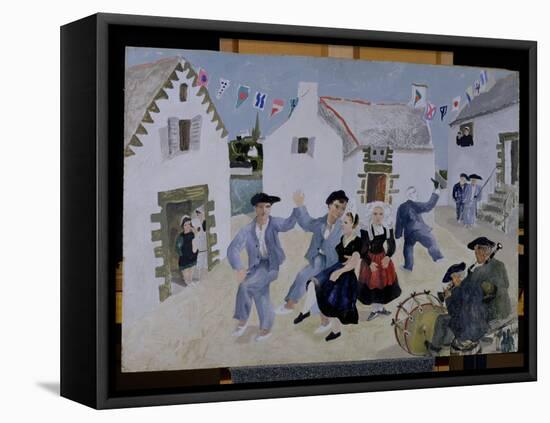 Dancing Sailors, Brittany, 1930-Christopher Wood-Framed Premier Image Canvas