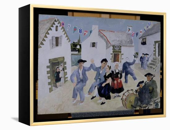 Dancing Sailors, Brittany, 1930-Christopher Wood-Framed Premier Image Canvas