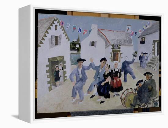 Dancing Sailors, Brittany, 1930-Christopher Wood-Framed Premier Image Canvas