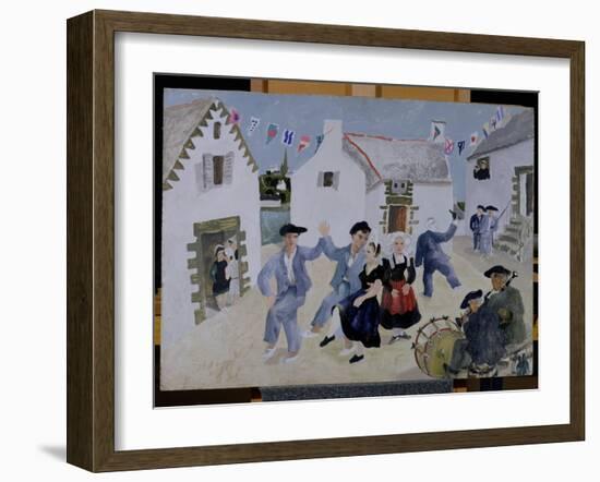 Dancing Sailors, Brittany, 1930-Christopher Wood-Framed Giclee Print
