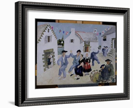 Dancing Sailors, Brittany, 1930-Christopher Wood-Framed Giclee Print