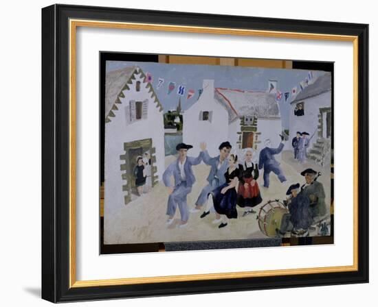 Dancing Sailors, Brittany, 1930-Christopher Wood-Framed Giclee Print