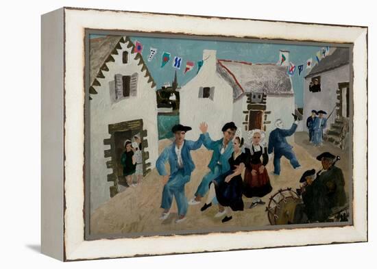 Dancing Sailors, Brittany, France, 1930 (Oil & Household Paint on Board)-Christopher Wood-Framed Premier Image Canvas