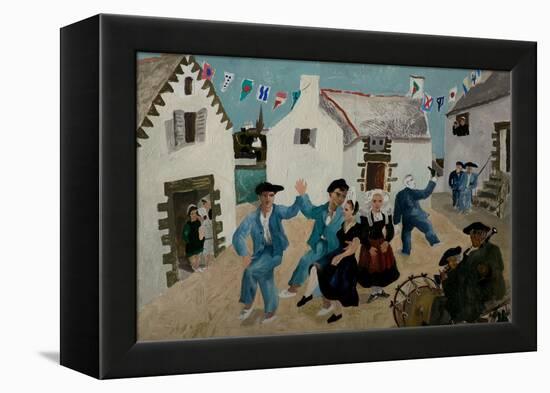 Dancing Sailors, Brittany, France, 1930 (Oil & Household Paint on Board)-Christopher Wood-Framed Premier Image Canvas
