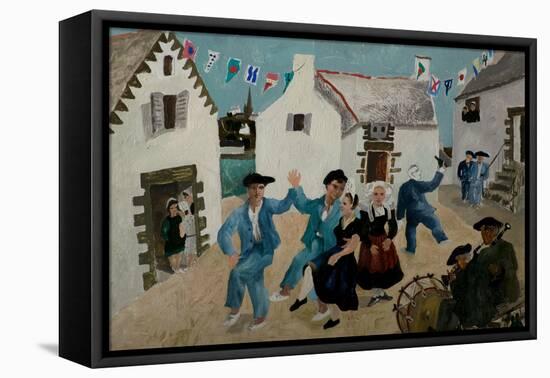 Dancing Sailors, Brittany, France, 1930 (Oil & Household Paint on Board)-Christopher Wood-Framed Premier Image Canvas