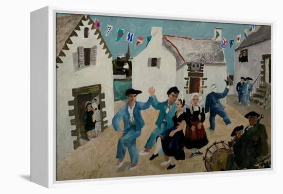 Dancing Sailors, Brittany, France, 1930 (Oil & Household Paint on Board)-Christopher Wood-Framed Premier Image Canvas