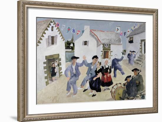 Dancing Sailors, Brittany, France-Christopher Wood-Framed Premium Giclee Print