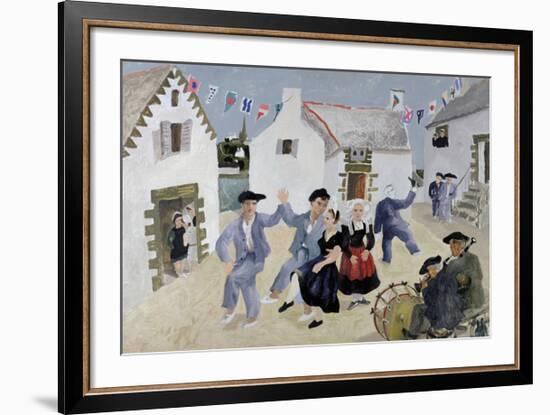 Dancing Sailors, Brittany, France-Christopher Wood-Framed Premium Giclee Print