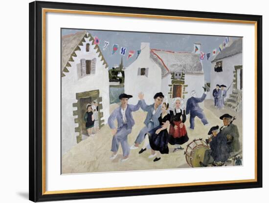 Dancing Sailors, Brittany, France-Christopher Wood-Framed Premium Giclee Print