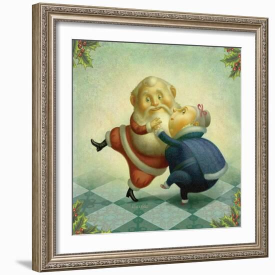 Dancing Santa and Mrs.-Dan Craig-Framed Giclee Print