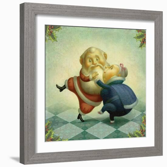 Dancing Santa and Mrs.-Dan Craig-Framed Giclee Print