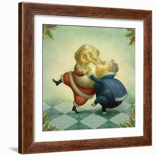 Dancing Santa and Mrs.-Dan Craig-Framed Giclee Print