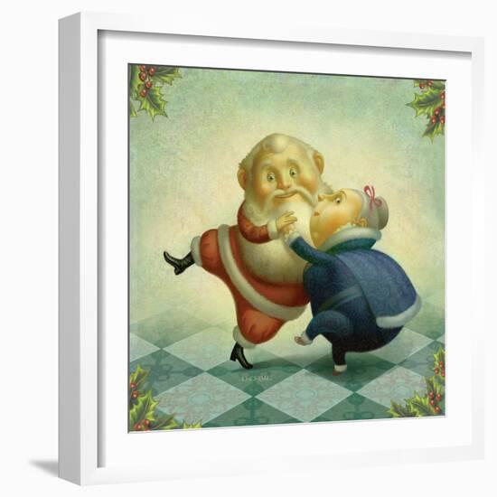 Dancing Santa and Mrs.-Dan Craig-Framed Giclee Print