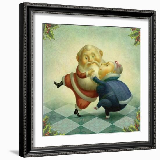 Dancing Santa and Mrs.-Dan Craig-Framed Giclee Print