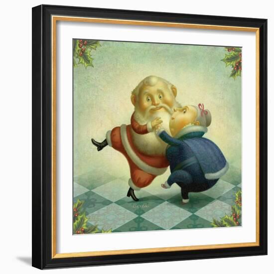 Dancing Santa and Mrs.-Dan Craig-Framed Giclee Print