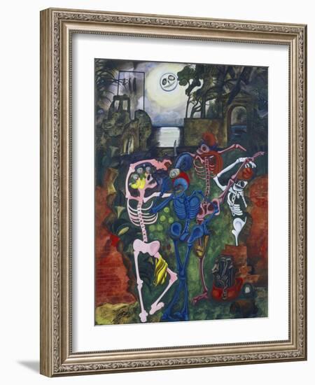 Dancing Skeletons-Edward Burra-Framed Giclee Print