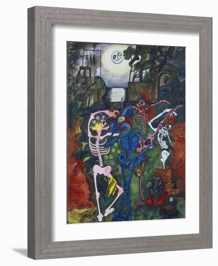 Dancing Skeletons-Edward Burra-Framed Giclee Print