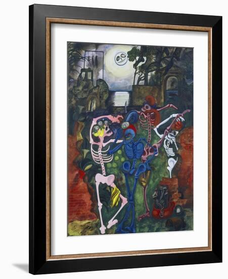 Dancing Skeletons-Edward Burra-Framed Giclee Print