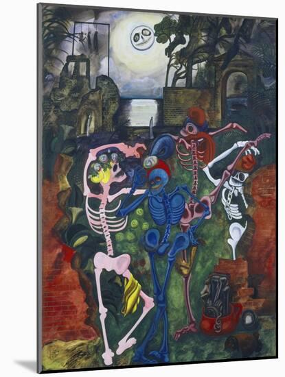 Dancing Skeletons-Edward Burra-Mounted Giclee Print