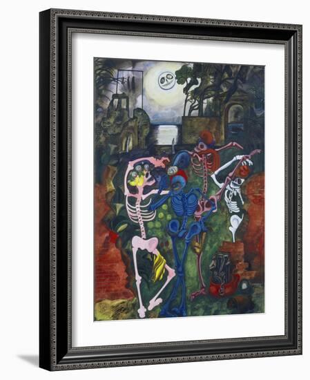 Dancing Skeletons-Edward Burra-Framed Giclee Print