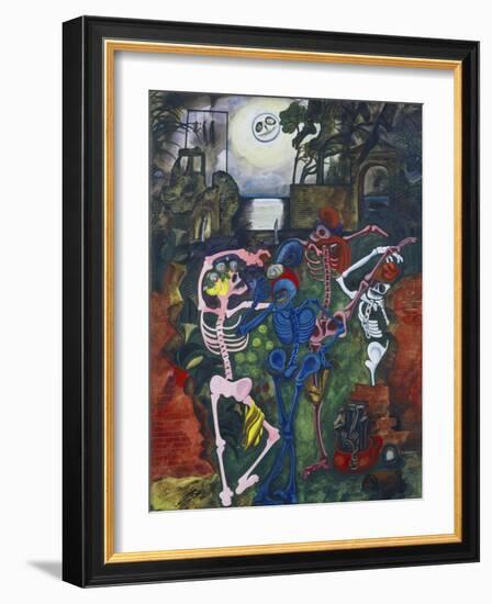 Dancing Skeletons-Edward Burra-Framed Giclee Print