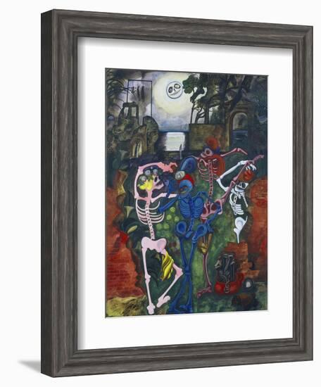 Dancing Skeletons-Edward Burra-Framed Giclee Print