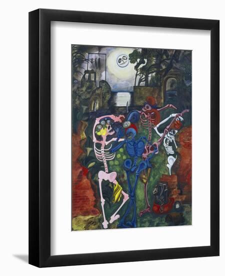 Dancing Skeletons-Edward Burra-Framed Giclee Print