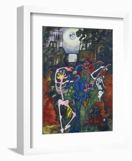 Dancing Skeletons-Edward Burra-Framed Giclee Print