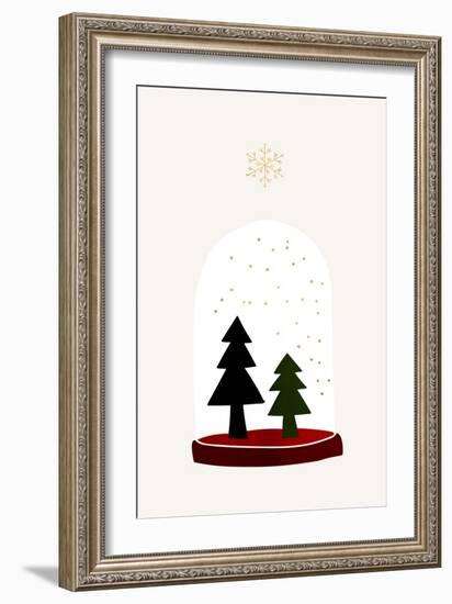 Dancing Snowflakes-Kubistika-Framed Giclee Print